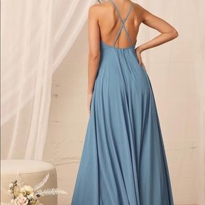 Mythical Kind of Love Slate Blue Maxi Dress